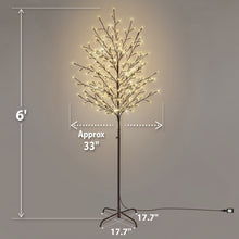 Load image into Gallery viewer, 6ft Star Light Tree Tall 240LED Warm Light Party Holiday Home Yard Wedding Birch
