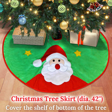 Load image into Gallery viewer, Santa Claus Christmas Tree Skirt Dia. 42&quot; christmas Tree Holiday Decoration

