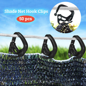 50pcs Greenhouse Shade Net Hook Clips Fasten Plastic Shading System Hanging Hooks Garden Supplies Accessories